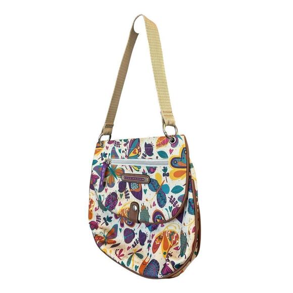 Lilly Bloom Top Handle Butterfly Bog/Purse - Picture 1 of 7